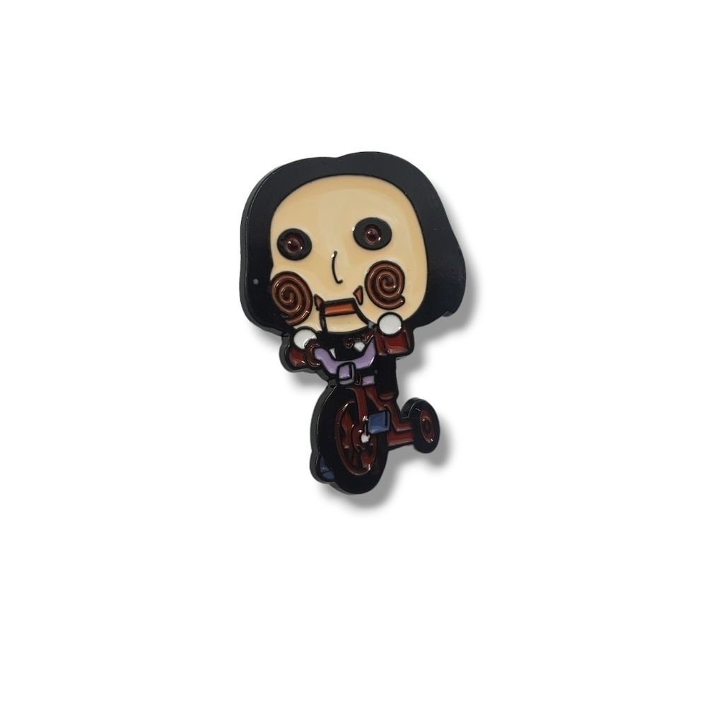 Chibi Jigsaw Saw Horror Movie Doll Pin/Brooch